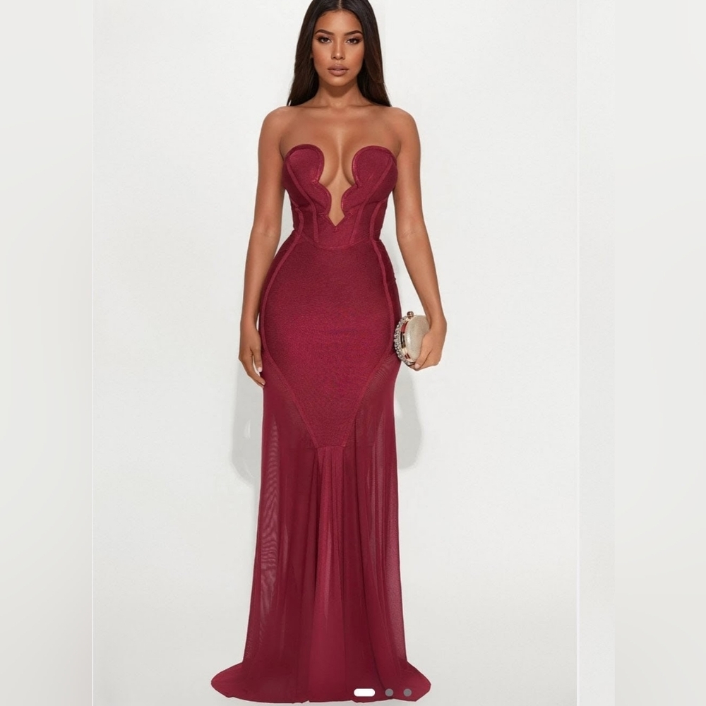 Night Life Bandage Maxi Dress / Gown